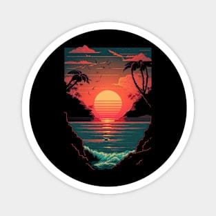 Red Sunset Magnet